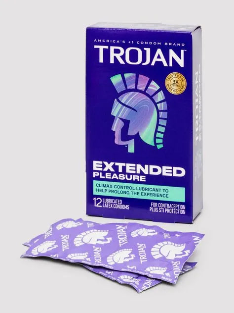 Trojan Extended Pleasure Latex Condoms (12 Count)