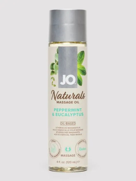System JO Naturals Peppermint and Eucalyptus Massage Oil 4 fl oz