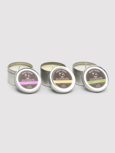 Earthly Body Trio 3-in-1 Mini Massage Candles (3 x 2oz Pack)