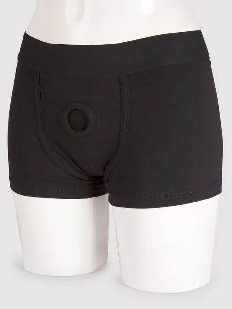 Packer Gear Strap-On Harness Boxer Shorts with Vibe Pocket