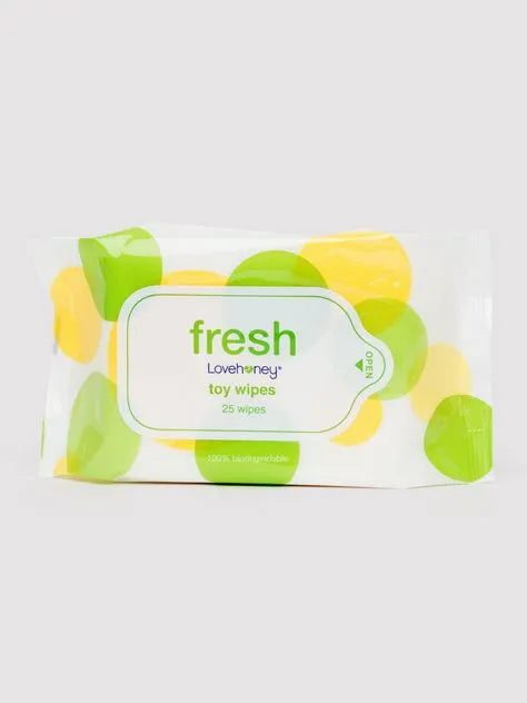 Lovehoney Fresh Biodegradable Sex Toy Wipes (25 Count)