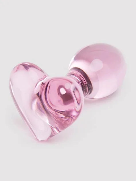 Lovehoney Small Heart Glass Butt Plug 3 Inch