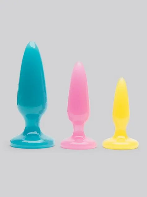 Firefly Glow-in-the-Dark Rainbow Butt Plug Trainer Kit (3 Piece)