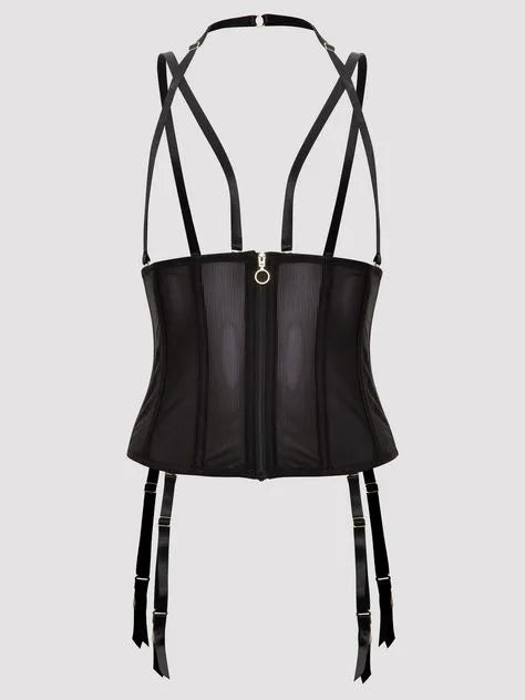 Lovehoney Plus Size Secret Silhouette Black Steel-Boned Waspie
