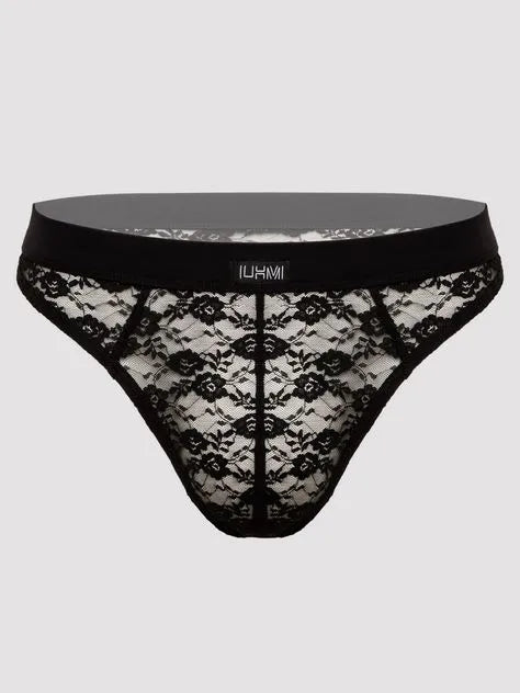 LHM Black Lace Thong