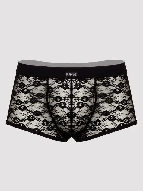 LHM Black Lace Boxer Shorts