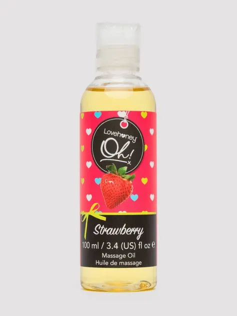 Lovehoney Strawberry Kissable Massage Oil 3.4 fl oz