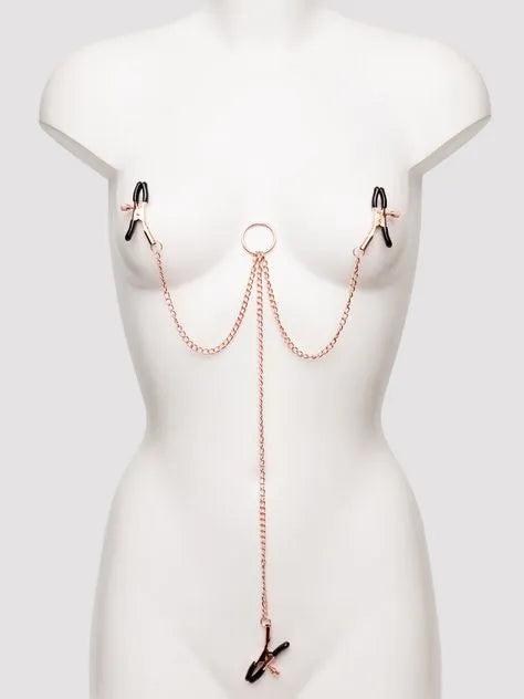 Bondage Boutique Rose Gold Nipple and Clit Clamps