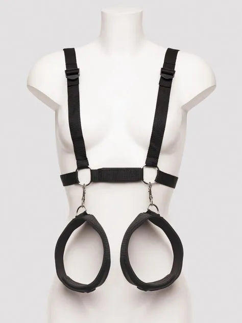 Bondage Boutique Harness with Wrist and Thigh Restraints