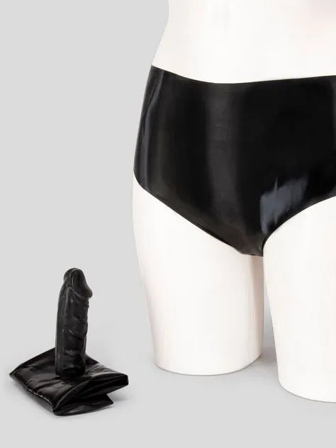 Latex Brief with Inner Dildo