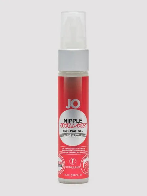 JO® Nipple Titillator Arousal Gel Electric Strawberry 1 fl oz