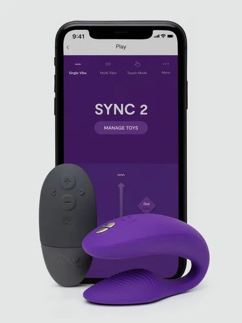 We-Vibe Sync 2 Purple Remote Control and App Rechargeable Couple's Vibrator