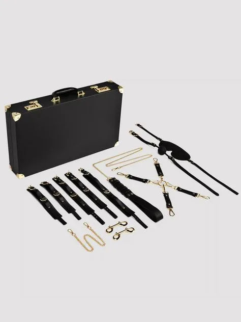 Bedroom Fantasies Faux Leather Luxury Bondage Suitcase (13 Pieces)