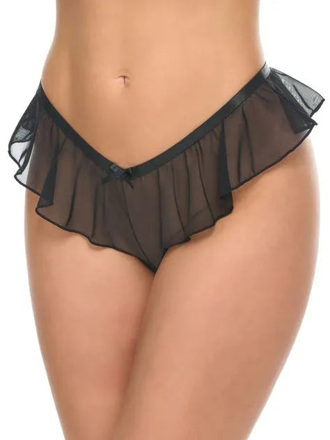 Oh La La Cheri Black Maylah Mesh Knicker